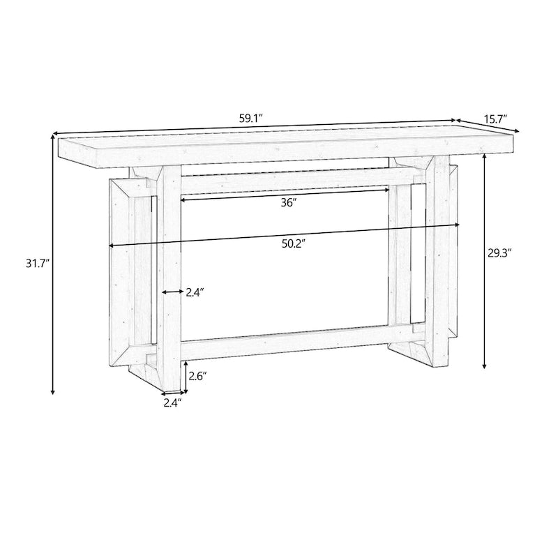 Extra-Long Entryway Console Table