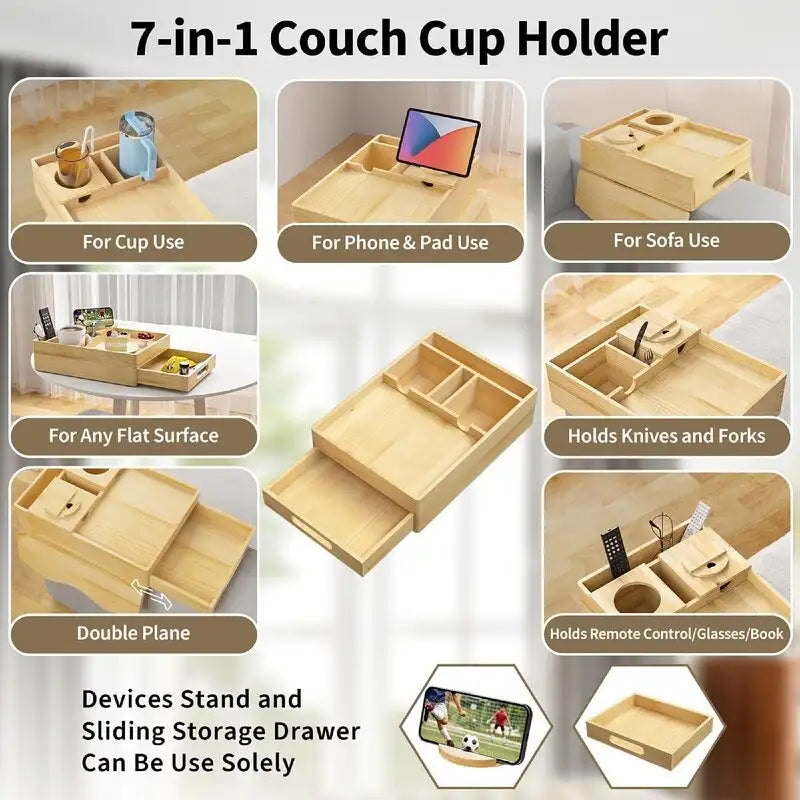 7-in-1 Couch Arm Tray
