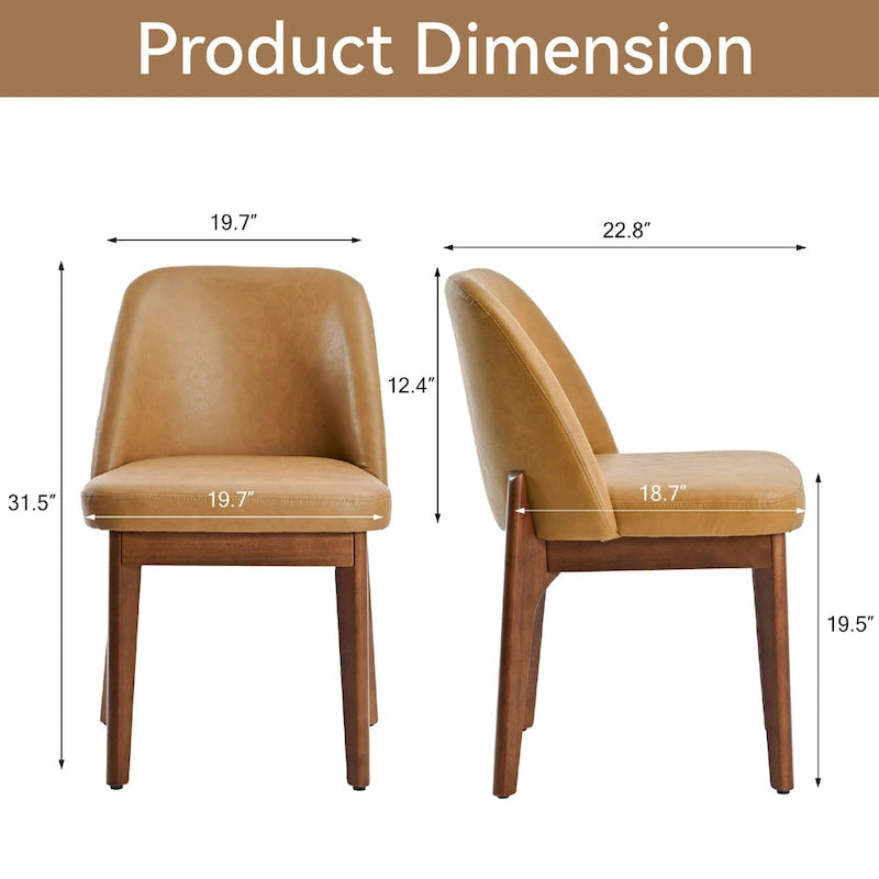 Set of 2 Upholstered Dining Chairs