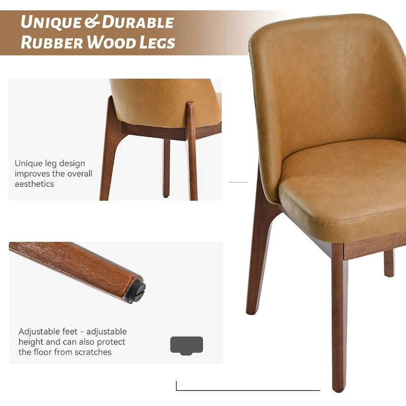 Set of 2 Upholstered Dining Chairs