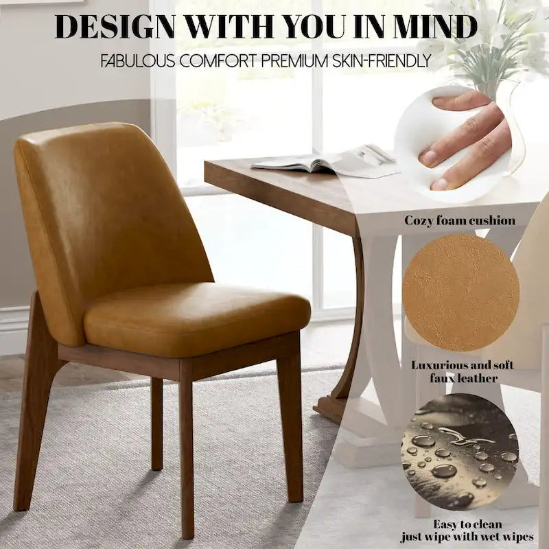 Set of 2 Upholstered Dining Chairs