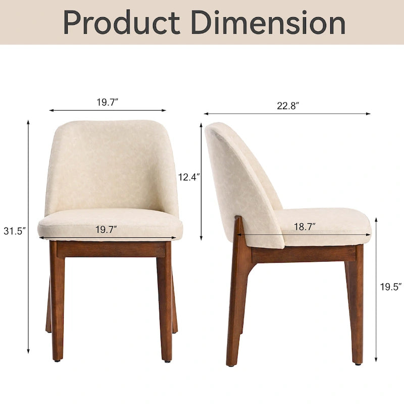 Set of 2 Upholstered Dining Chairs