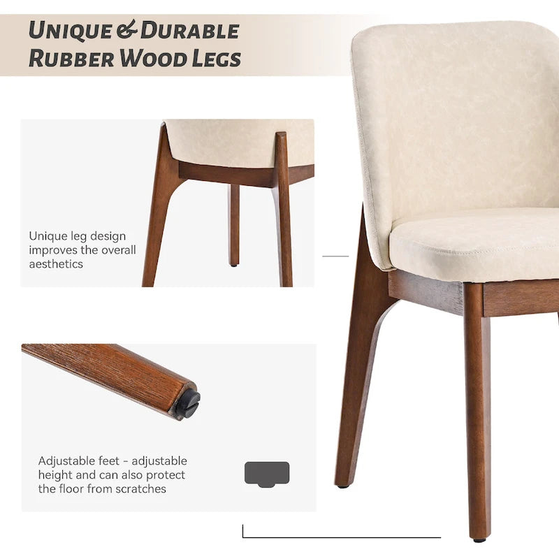 Set of 2 Upholstered Dining Chairs