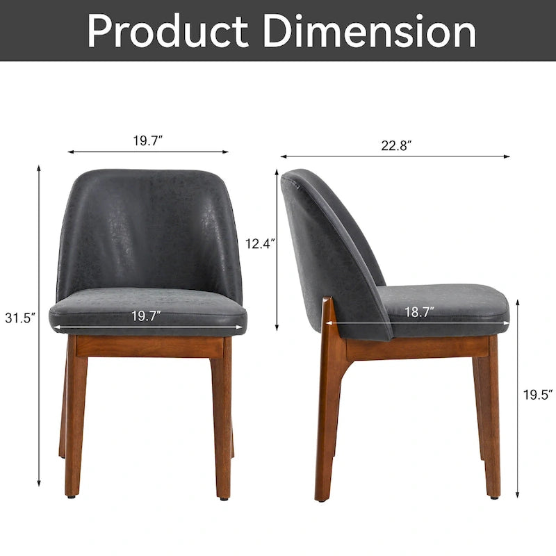 Set of 2 Upholstered Dining Chairs