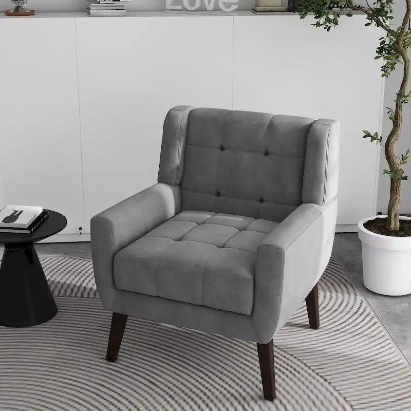 Tufted Upholstered Lounge Chair