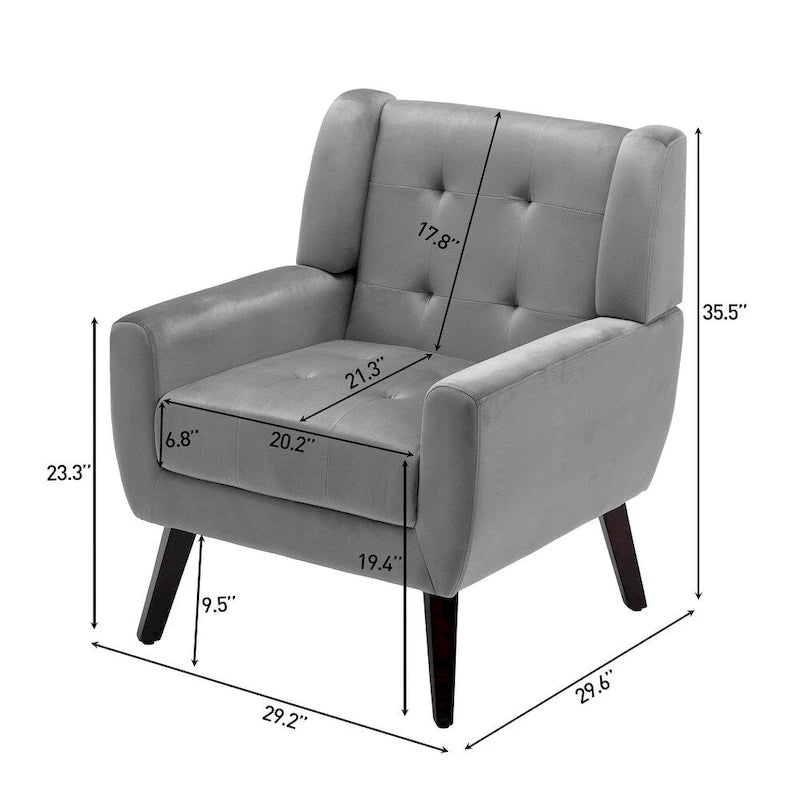 Tufted Upholstered Lounge Chair