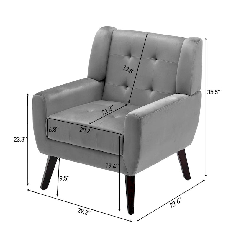 Tufted Upholstered Lounge Chair