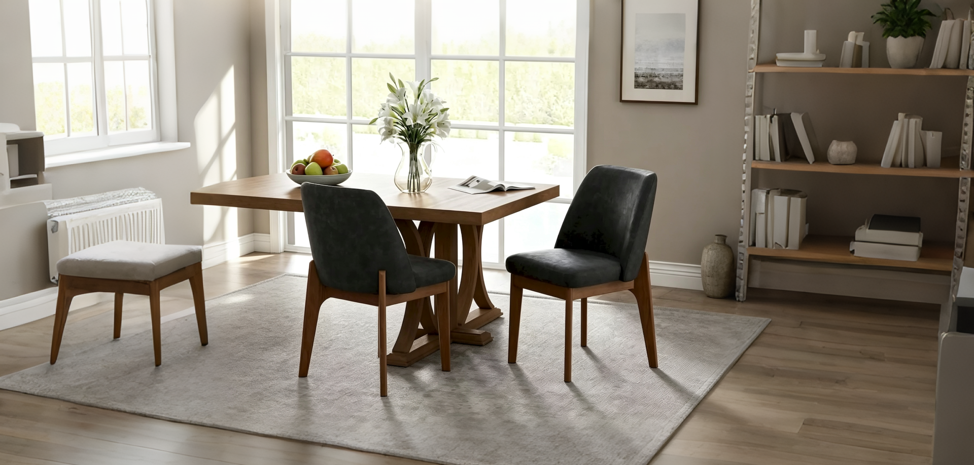 Set of 2 Upholstered Dining Chairs