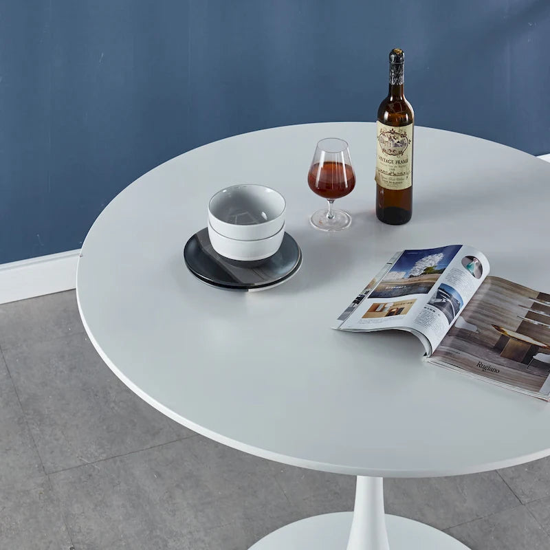 White Mid-Century Dining Table