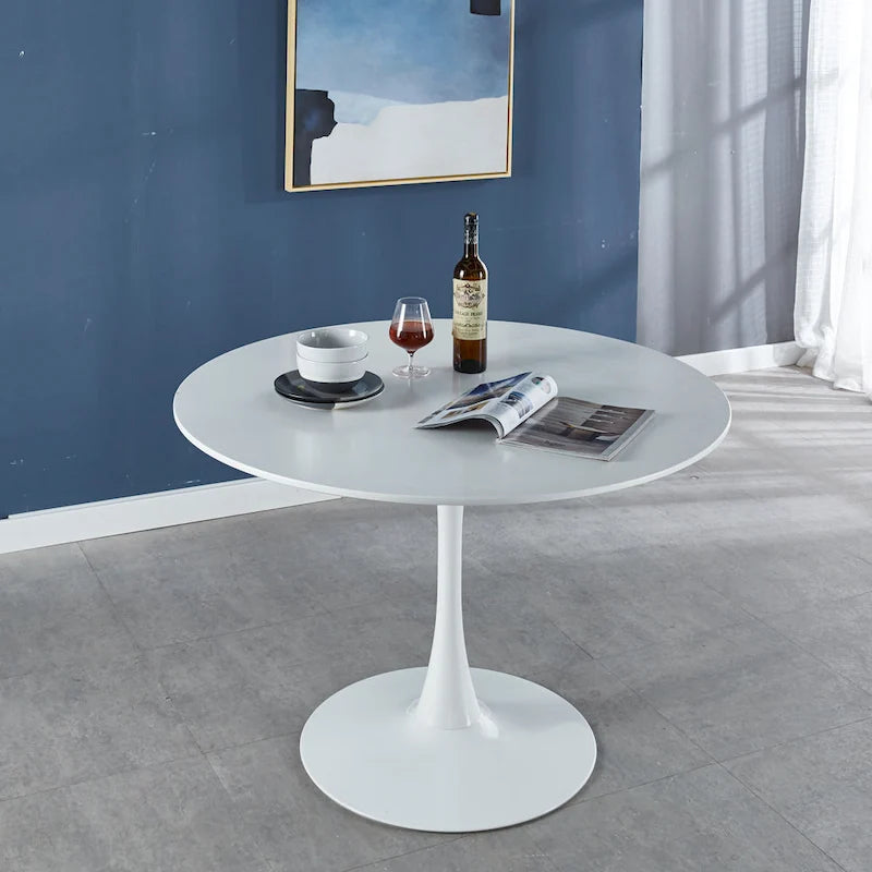 White Mid-Century Dining Table
