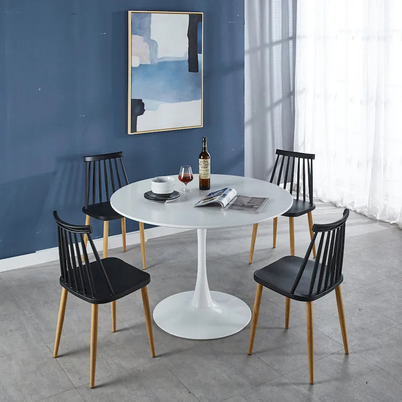 White Mid-Century Dining Table