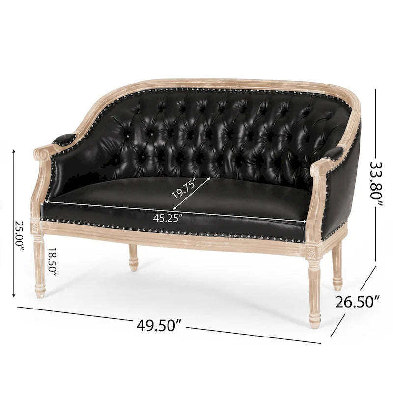 Tufted Upholstered Loveseat