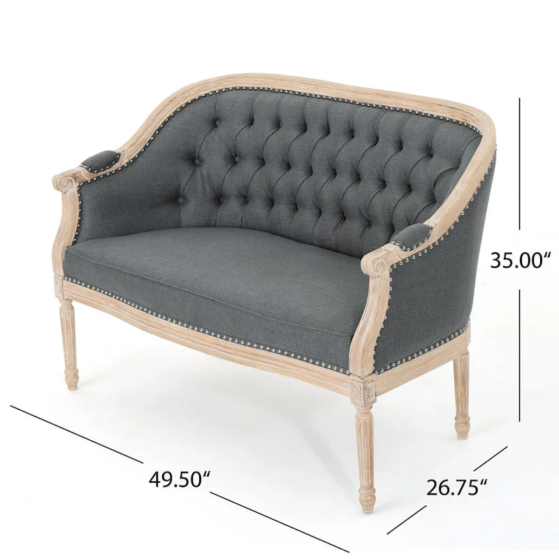 Tufted Upholstered Loveseat
