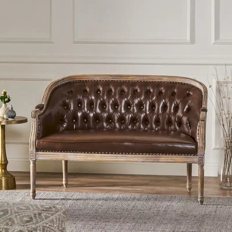 Tufted Upholstered Loveseat