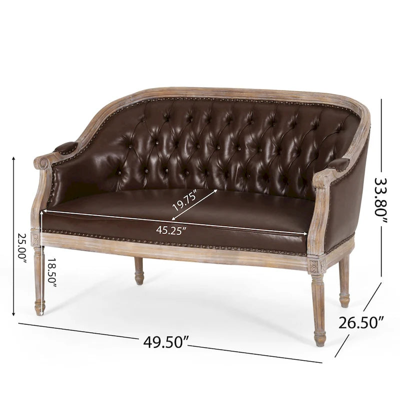 Tufted Upholstered Loveseat