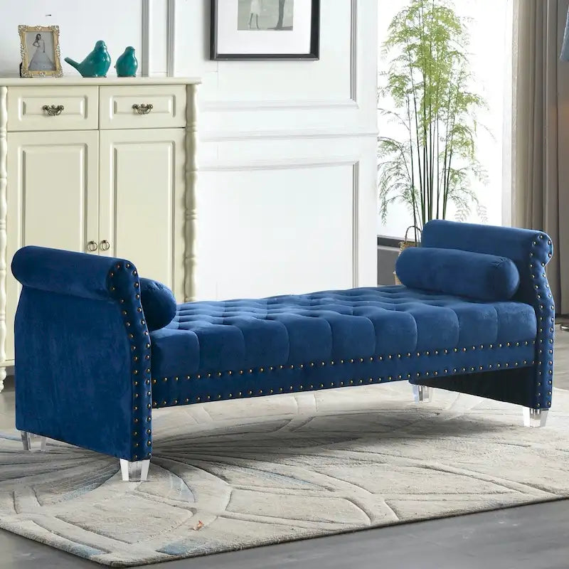 Flared-Arm Upholstered Sofa Bed