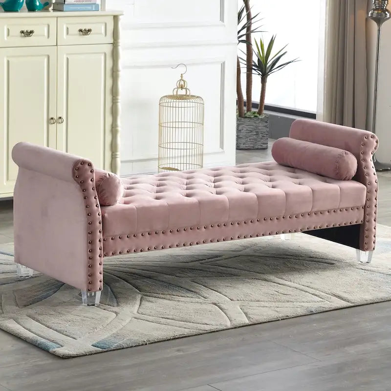 Flared-Arm Upholstered Sofa Bed