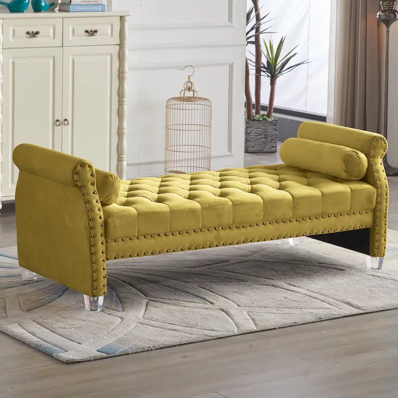 Flared-Arm Upholstered Sofa Bed