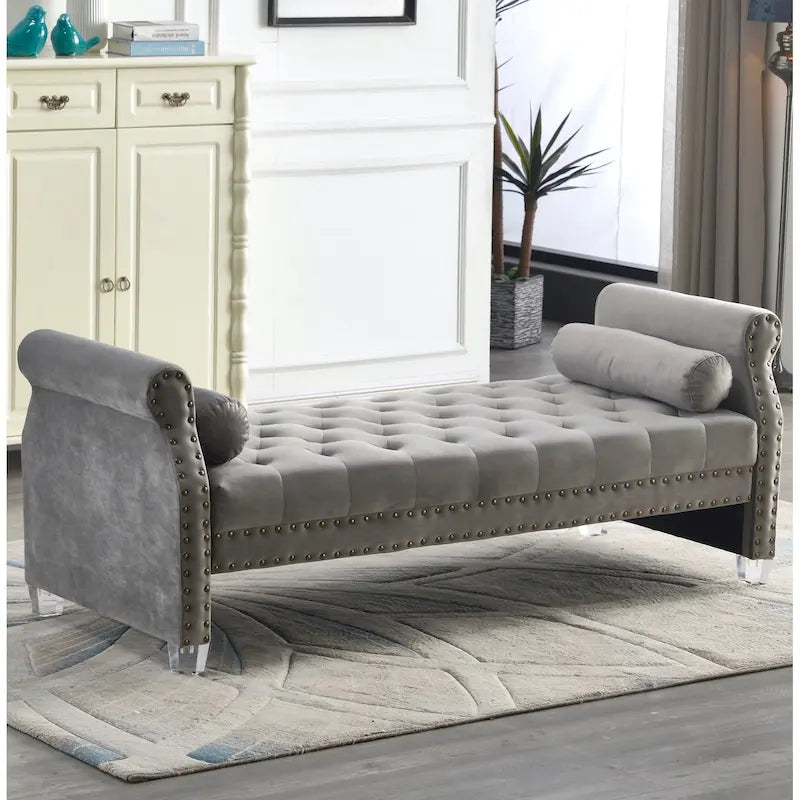 Flared-Arm Upholstered Sofa Bed