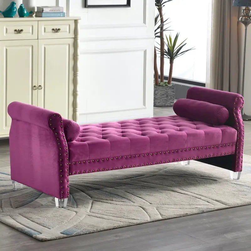 Flared-Arm Upholstered Sofa Bed