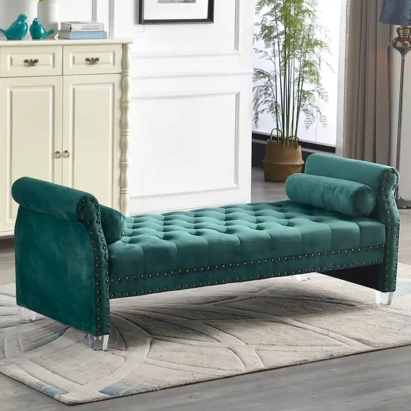 Flared-Arm Upholstered Sofa Bed
