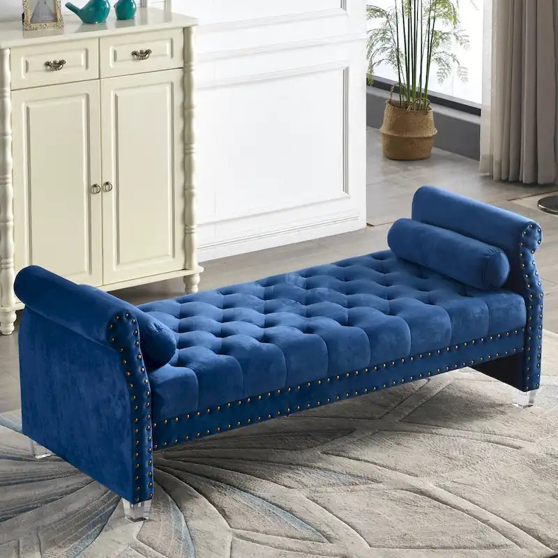 Flared-Arm Upholstered Sofa Bed