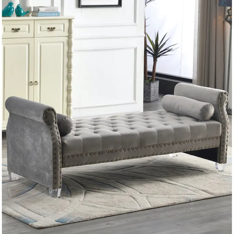 Flared-Arm Upholstered Sofa Bed