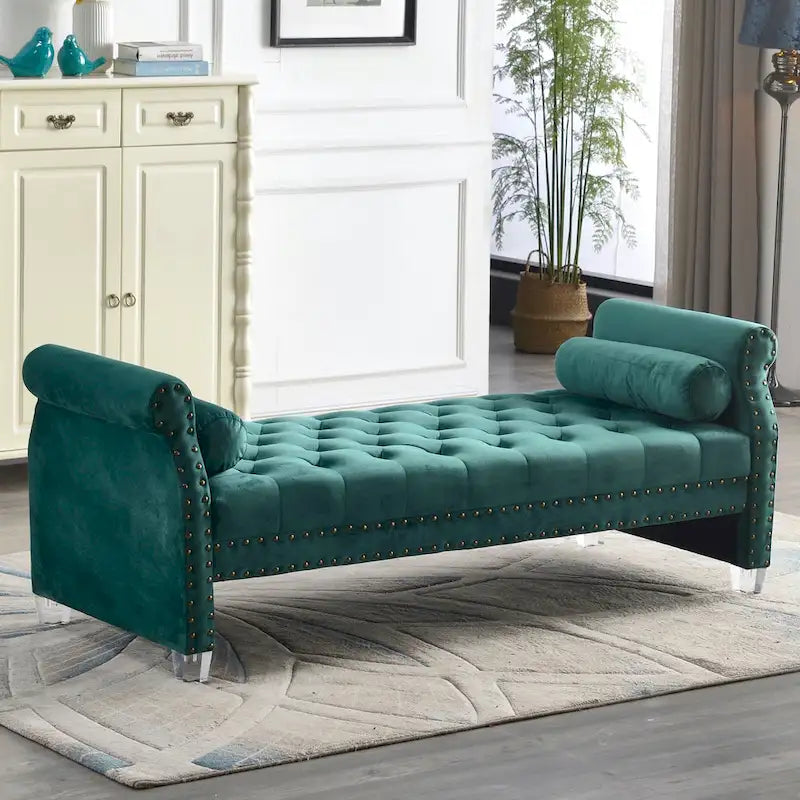 Flared-Arm Upholstered Sofa Bed