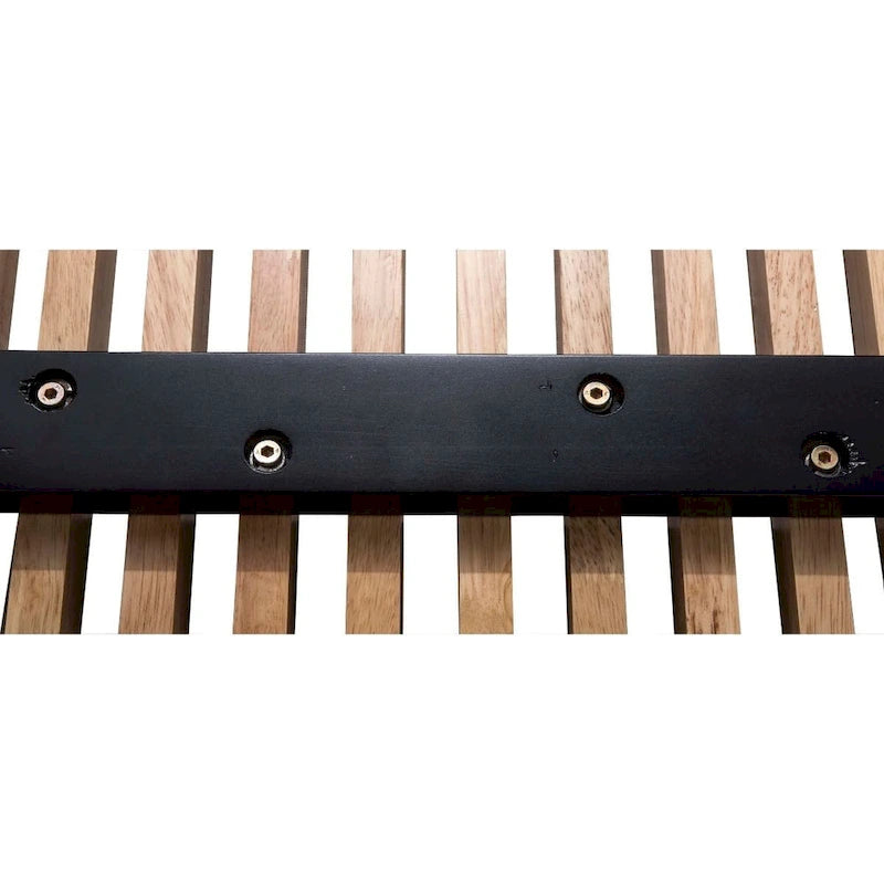 48-Inch Slatted Wood Entryway Bench