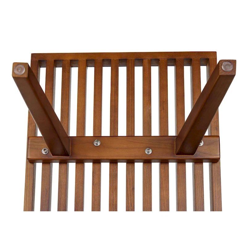48-Inch Slatted Wood Entryway Bench