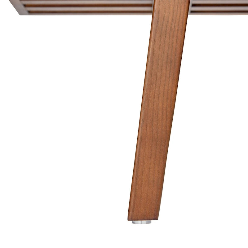 48-Inch Slatted Wood Entryway Bench