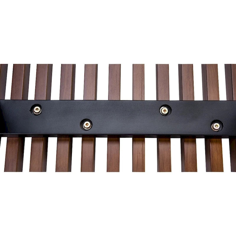 48-Inch Slatted Wood Entryway Bench