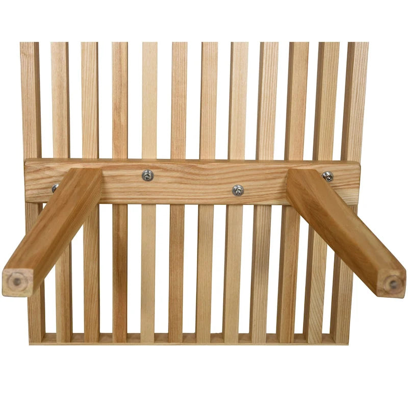 48-Inch Slatted Wood Entryway Bench