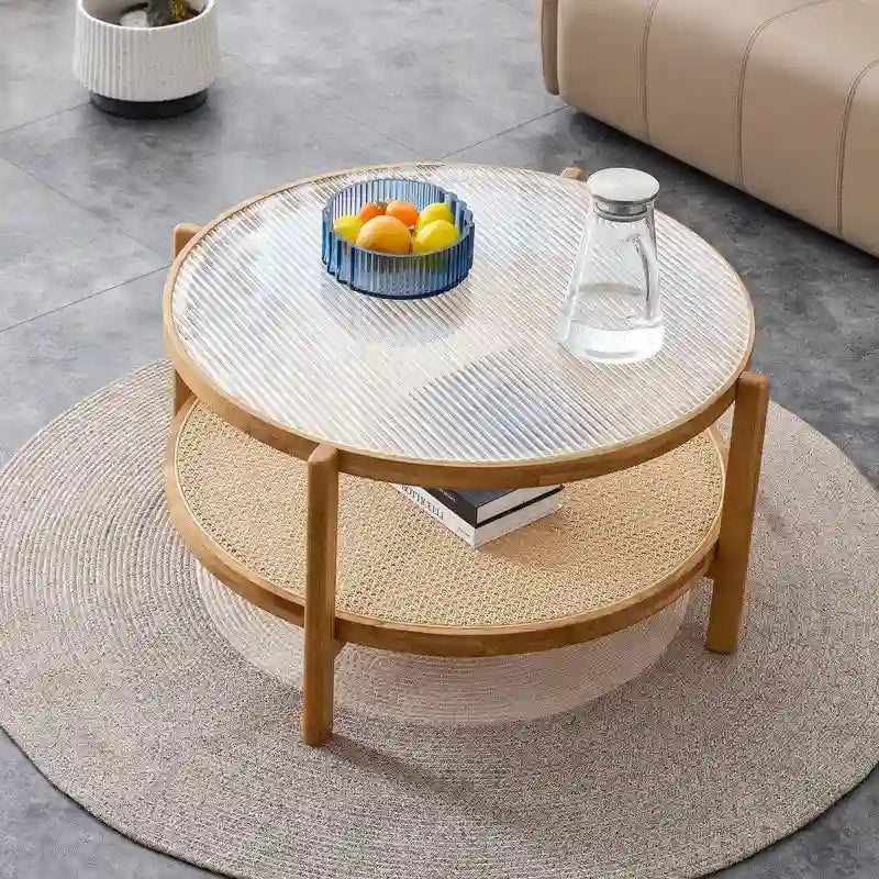 Modern Round Double-Layer Coffee Table