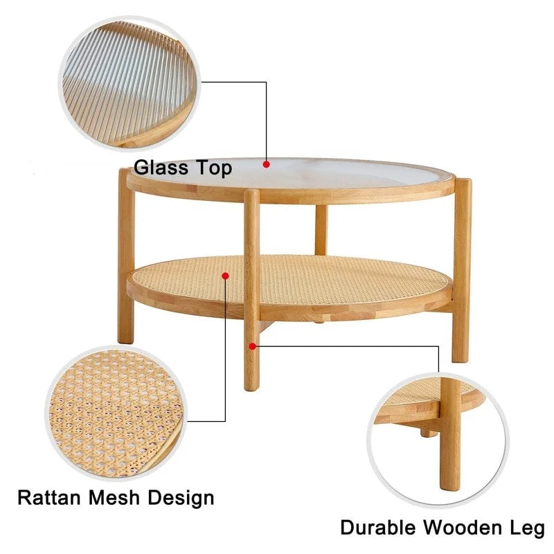 Modern Round Double-Layer Coffee Table