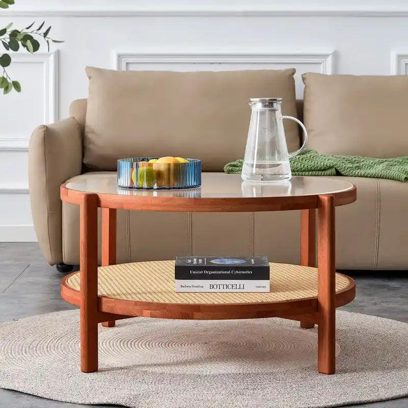Modern Round Double-Layer Coffee Table
