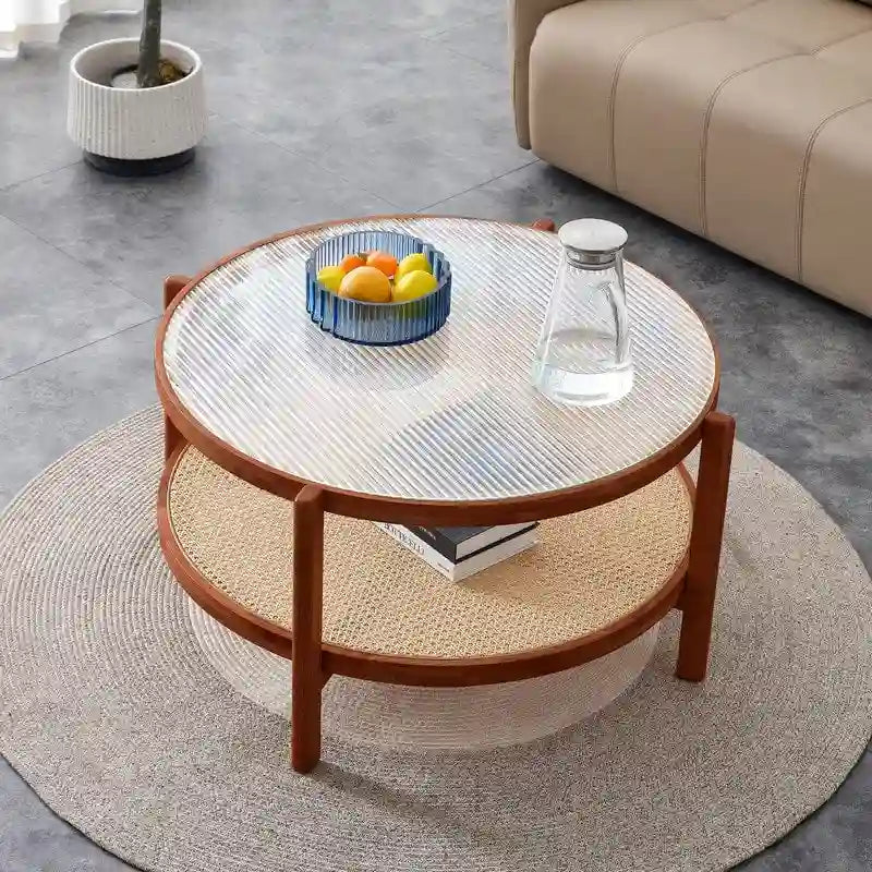 Modern Round Double-Layer Coffee Table