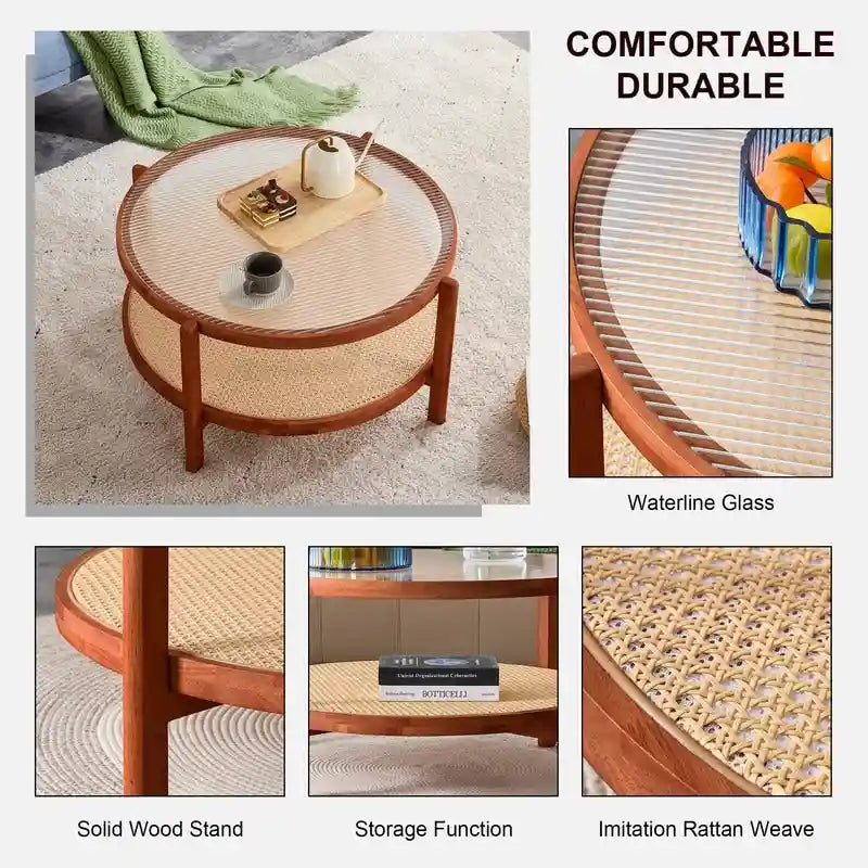 Modern Round Double-Layer Coffee Table