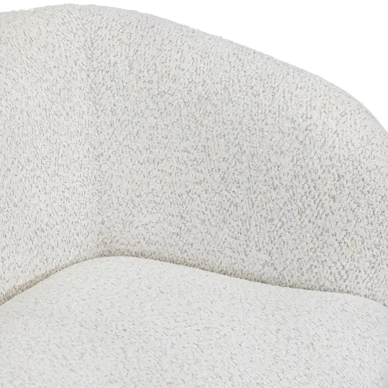 Modern Curved-Arm Boucle Sofa