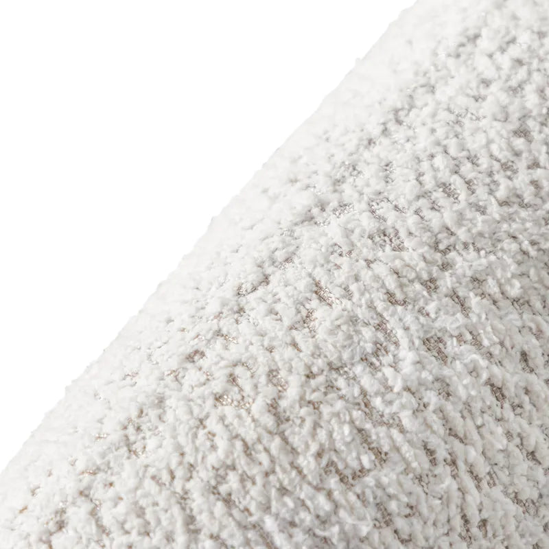 Modern Curved-Arm Boucle Sofa