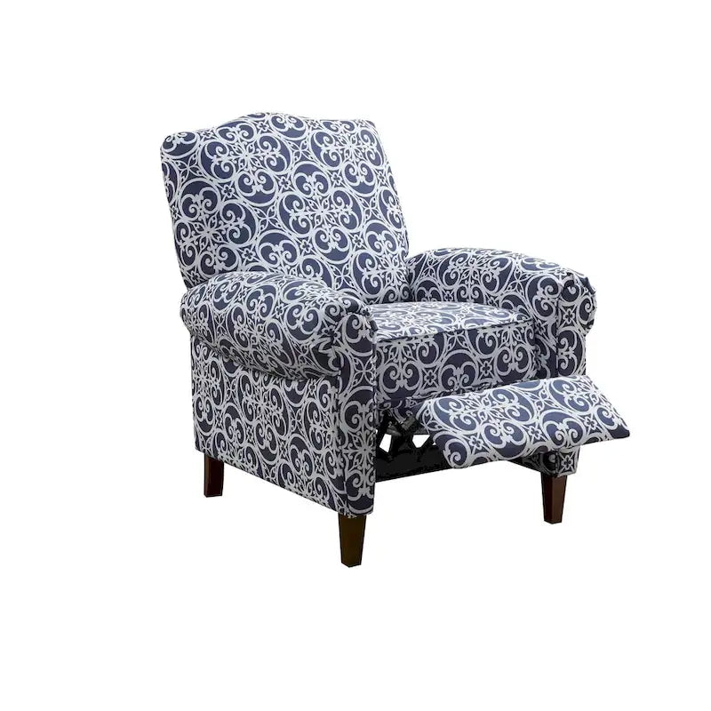 Push-Back Recliner Chair with Rolled Arms