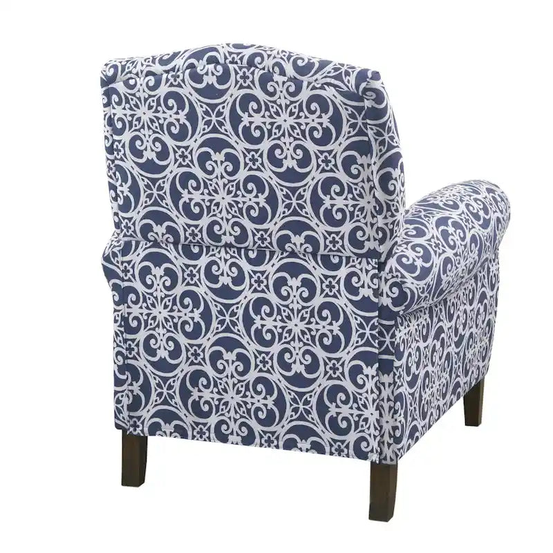 Push-Back Recliner Chair with Rolled Arms