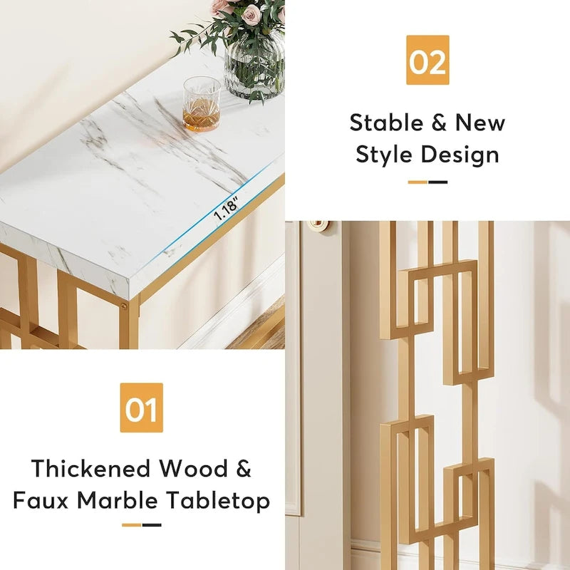 Modern Gold Console Table