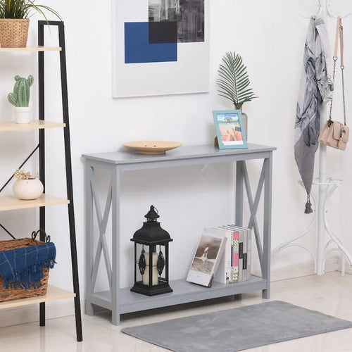 2-Tier Console Table with Lower Shelf