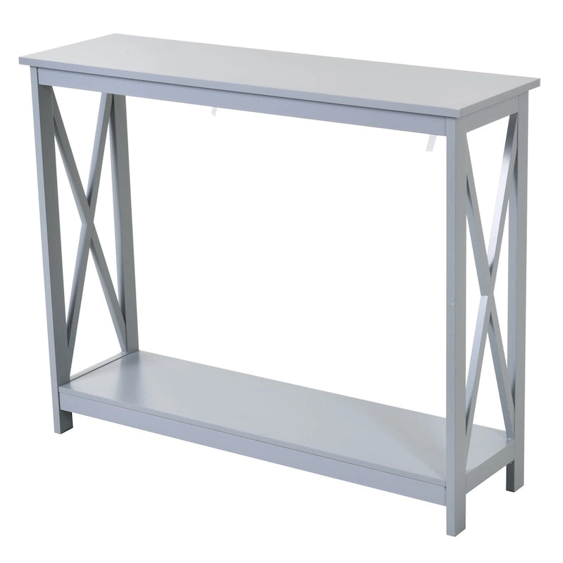 2-Tier Console Table with Lower Shelf