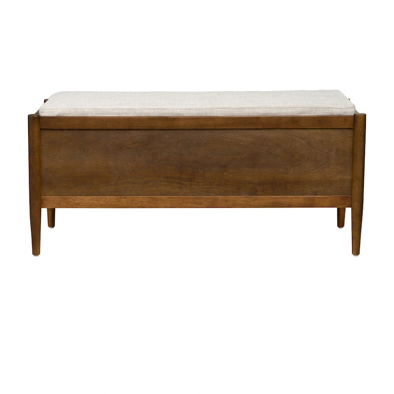 Storage Bench with Upholstered Cushion
