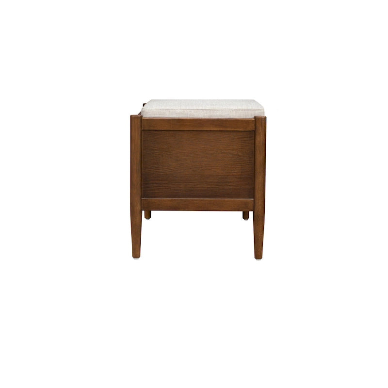 Storage Bench with Upholstered Cushion