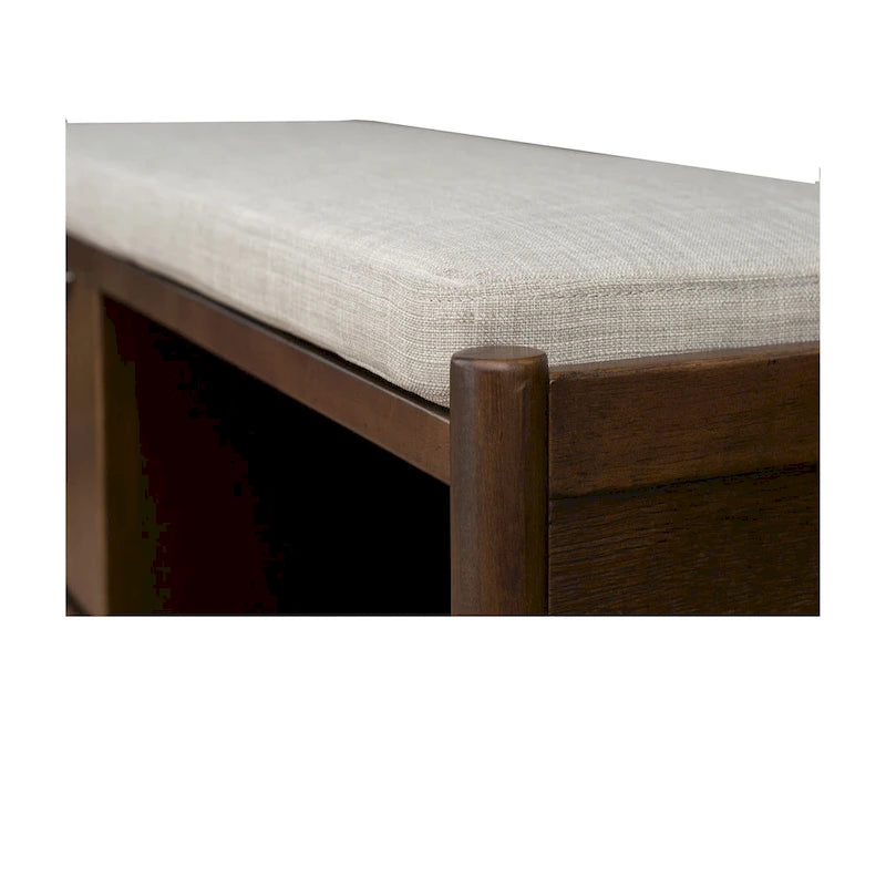 Storage Bench with Upholstered Cushion