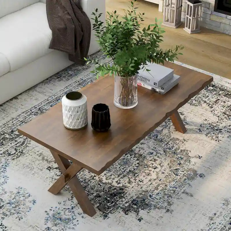 47-Inch Transitional Walnut Coffee Table