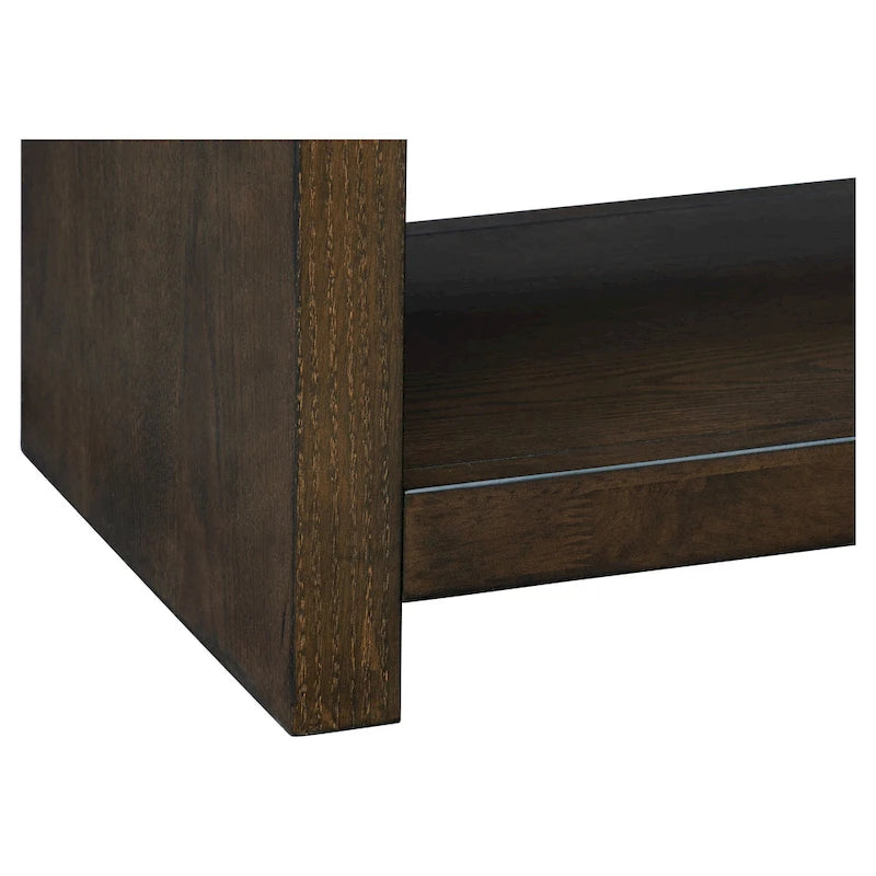 Upholstered Accent Bench with Lower Shelf